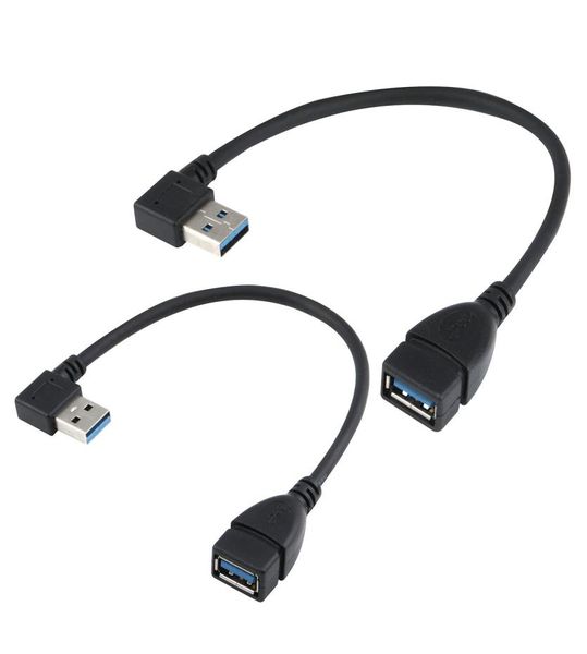 USB 3 0 Cable de extensión Un ángulo recto izquierdo macho a femenino de 2 Blackleft Right Angle2773087