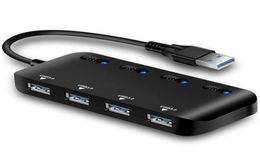 USB 3 0 Hub Splitter Typec 3 0 USB Extender 4 Poort USB Ultra Slim Data Hub met individuele stroomschakelaar en LED32902214512