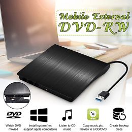 USB 3.0 Slim External Optical Drive DVD RW CD Writer Drive Burner Reader Player Optical Drives Plug and Play for Laptop Notebook