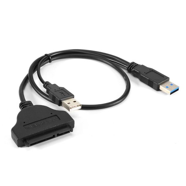 Freeshipping USB 3.0 a SATA 22 pin Controlador de disco duro HDD Adaptador de cable Convertidor de conector