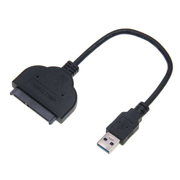 Câbles USB 3.0 vers Sata Câble adaptateur secteur 22 broches pour disque dur 2,5 HDD SDD