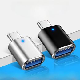USB 3.0 To Type C Adapter LED OTG To USB C USB-A To Micro USB Type-C Female Connector For HUAWEI Samsung Xiaomi POCO Adapters