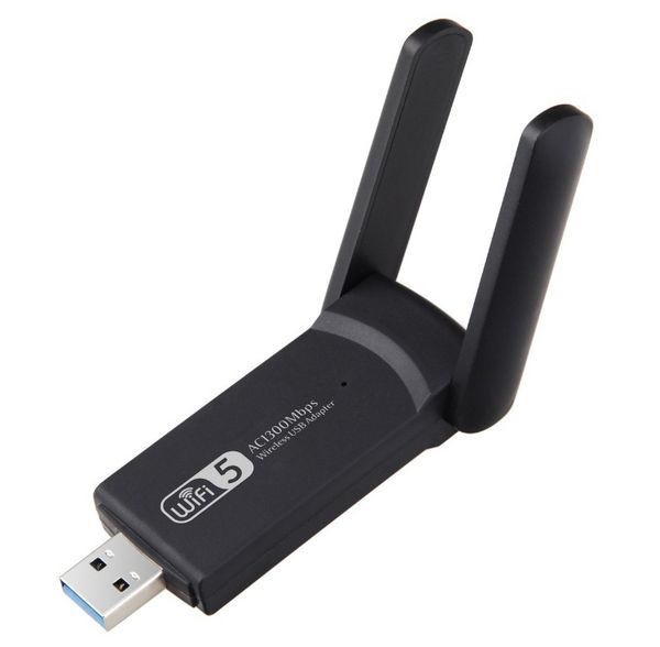 Adaptador WiFi USB 3.0 1300Mbps WiFi USB de doble banda 5G/2.4G Adaptador de red inalámbrico para computadora portátil de escritorio Adaptador inalámbrico Dongle WiFi de doble banda