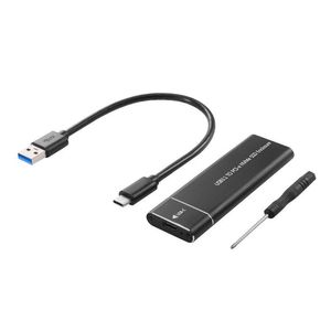 Boîtier SSD USB 3.1 vers M.2 NVMe PCIe pour protocole m-key M + B Key NVMe PCIe avec câble USB A vers C