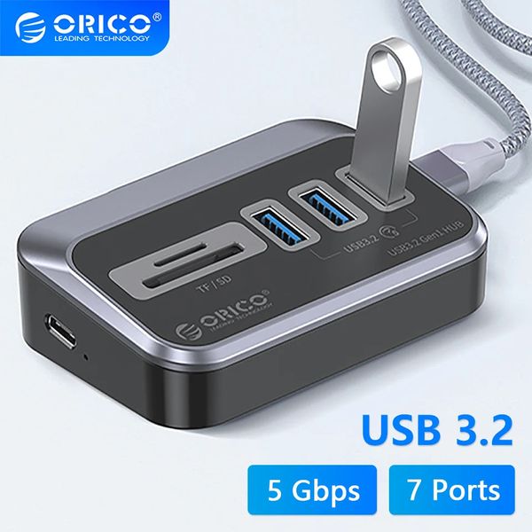 USB 3.2 Estación de acoplamiento Hub Tipo C Adaptador de división Multi Portes Varios zócalo de 3.0 con lector de tarjetas SD OTG para PCP de la computadora portátil 240314