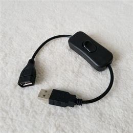 USB A alleen mannelijk naar vrouwelijk laadstroomverlengkabel + schakelaar aan/uit