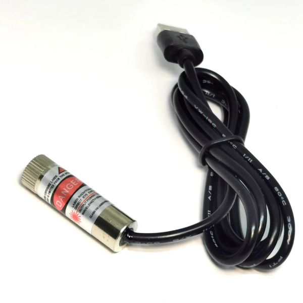 Adaptateur USB 635NM 638NM 100MW Module de diode laser rouge poutre à point de ligne transversale 12 * 35 mm
