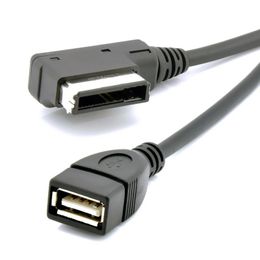 USB Aux Cable Music Mdi MMI ami a la interfaz femenina USB Audio Aux Adaptador de datos Cable para VW Mk5 para Audi A3 A4 A4L A5 A6 A8 Q5