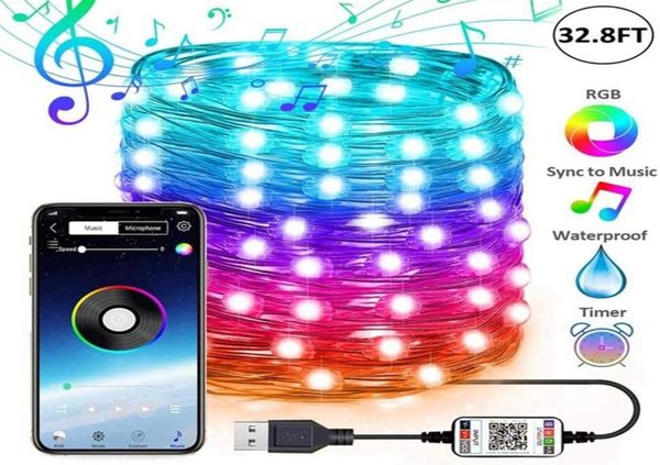 USB Bluetooth Light String Mobile Phone application Copper MP String Christmas Party Decoration Light String Christmas Decoration259N3519719