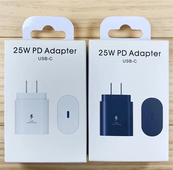 USB C 25W PD Type C Super Chargeur Fast Type-C Mur USB-C Mur rapide rapide Charge pour Samsung Galaxy S23 S22 Note10 20 iPhone Huawei Xiaomi avec boîte