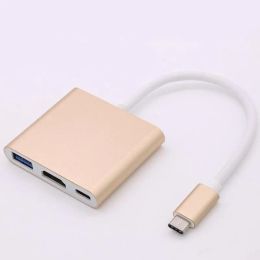 USB-C 3.1 type-c à 4K HD-Out 1080p connecteurs adaptateur Multiport AV numérique OTG USB 3.0 chargeur HUB pour Macbook 12 "11 LL