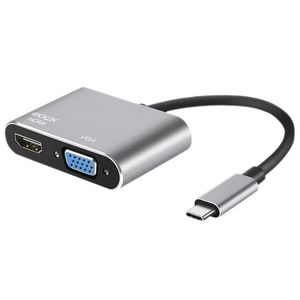 USB C 4K Tipo C al adaptador VGA USB3.0 Convertidor de video de audio compatible con HDMI PD 87W Fast Charger para MacBook Pro Samsung S9 S10