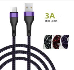 USB C Data Kabels voor Samsung Z Flip 3 Fold Note 20 Ultra 3A Snel Opladen Gevlochten Kabel micro usb type-c
