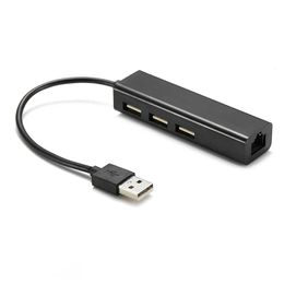 USB-C Fast Ethernet Adaptateur 3 USB C Hub vers Ethernet RJ45 Adaptateur LAN Card de réseau White Mega Internet MacBook Pro Type-C Câble