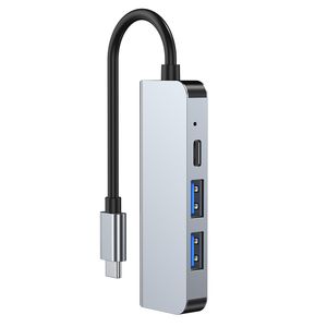 USB-C-Hub zu HDTV 4K USB3.0 USB2.0 PD-Anschluss 4-in-1-Dockingstation Multiport-Typ-C-Adapter Tragbarer Splitter für MacBook Pro Laptop