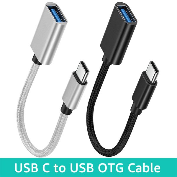 Adaptateur USB C mâle vers USB3.0 en métal, convertisseur de synchronisation de données OTG, câble pour Samsung Xiaomi Huawei