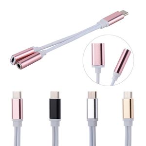 Adaptador de conector de auriculares USB C a 3,5 mm Cable 2 en 1 Adaptador auxiliar de audio de carga tipo C para Samsung S20 Ultra Note 20 10 Plus S21 Ipad Pro