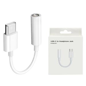 USB C tot 3,5 mm Jack Adapter Type-C AUX Hoofdtelefoon Audio Dongle Cable Cord met Hi-Res DAC Chip