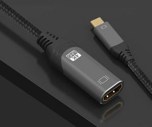 Câble USB C vers HDMI 4K Type C mâle vers HDMI femelle convertisseur adaptateur d'affichage TV HD convertisseur pour moniteur HDTV projecteur tablette cordon HD