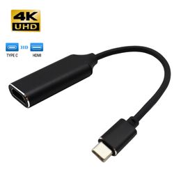 Câble compatible USB C vers HDMI Type-C HD-MI Adaptateur TV HD Convertisseur USB 3.1 4K pour PC portable MacBook Huawei Mate 30