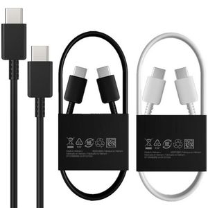 Câble USB C vers type C Cordon de charge rapide de 100 cm pour Samsung Galaxy S21 S20 Ultra Note 20 10 A50 A70 A80 Chargeur Tipe C Câble de charge