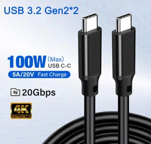 USB C naar Type C-kabel 4K60Hz USB 3.2 Gen2*2 20Gbps PD 100W 5A Snel opladen Datakabelkabel