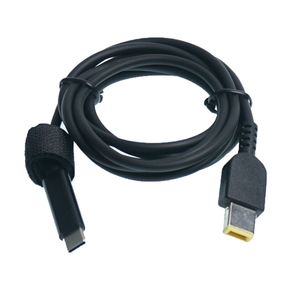 El cable de alimentación USB-C tipo C a punta delgada funciona con computadoras portátiles Lenovo de punta delgada de 65 W