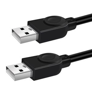 Cables USB Un macho a macho blindado de alta velocidad 2.0 28awg Cable negro 1.5M, 3M, 10M para computadora, MP3 para automóvil,