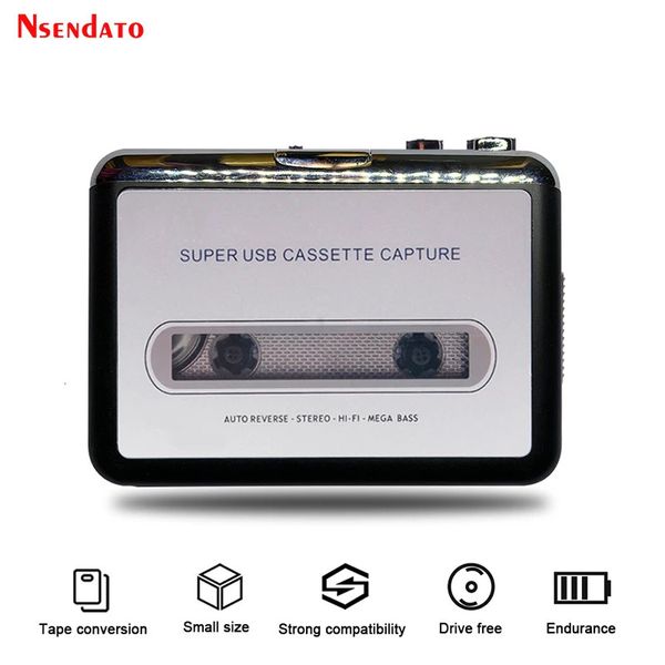 USB Cassette Capture Radio Player Portable Tape en MP3 Converter Audio Music Recorder 240111