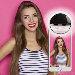 USB carga Selfie portátil Flash Led Cámara teléfono fotografía anillo luz mejora fotografía para iPhone todos los teléfonos inteligentes
