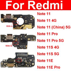 USB Charger Board voor Xiaomi Redmi Note 11 Pro Note 11S Note 11e Pro 4G 5G USB -oplaaddok met IC Flex Cable Connect -onderdelen