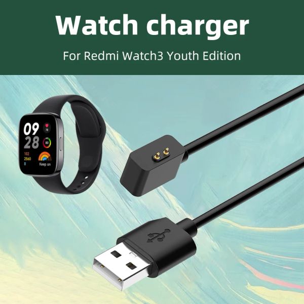 Cordon de chargeur USB Magnétique Magnétique Smart Charge Câble de charge rapide Anti-interférence pour Redmi Watch 3 Lite / Active / Band 2