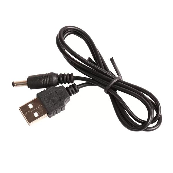 Cable cargador USB a DC3.5mm DC 3.5 mm Plug/Jack Dc3.5 Cable de alimentación negro