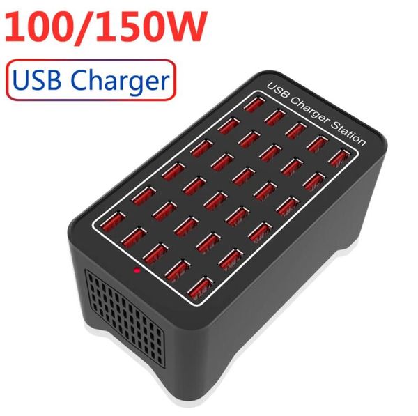 Station de chargeur USB 10 15 20 25 30 Ports 100W 150w charge rapide universelle de téléphone portable pour iPhone iPad Samsung Huawei Xiaomi