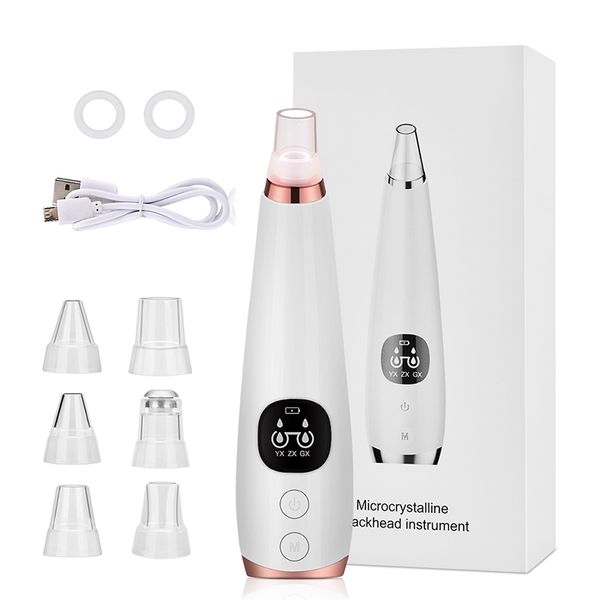 USB charge points noirs dissolvant visage pores aspirateur soins de la peau acné pores nettoyant bouton enlèvement aspirateur outils d'aspiration