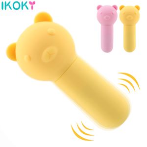 USB-Aufladung Bullet Vibrating Egg Little Bear Vibrator Klitoris Stimulator sexy Spielzeug für Frauen 10 Frequenz G-Punkt-Massagegerät