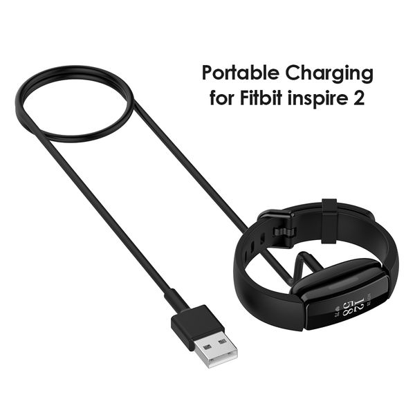 Câble de charge USB pour Fitbit Inspire 2 Bracelet à cordon d'alimentation rapide Fil de chargeur