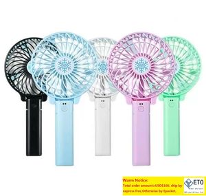 Ventilateurs de charge USB Party Handheld Portable Rechargeable Folding Fan Mini Amovible Rotatif Hand Held Outdoor Pocket Fans Summer