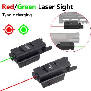 USB -laad laser groen rood stip zicht 11mm 20 mm tactiaal jagende draagbare