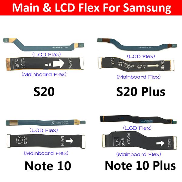 Conector de la placa de muelle de puerto de carga USB Cable Flex LCD Flex Cable para Samsung Nota 10 Lite Nota 20 S10 más S20 Fe