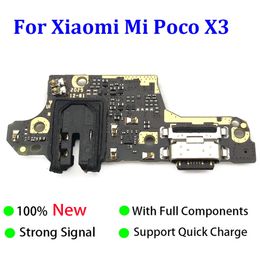 Port de charge USB JACK PORTE CONCECTEUR CORTE DE CONDURE Câble flexible avec microphone micro pour Xiaomi POCO X3 NFC X3 Pro