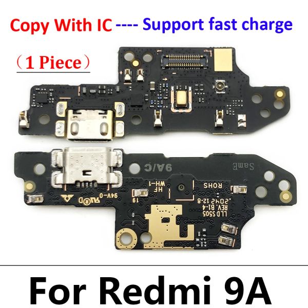 Puerto de carga USB Micrófono Cable de placa de conector de muelle para Xiaomi Redmi 9 9C 9A 9T 8 8A 10 10A 10C Prime 12 12c 13C 4G 5G