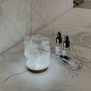 Usb cristal diffuseur lampe à lave pas de feu aromathérapie huile essentielle veilleuse maison chambre parfum durable cadeau