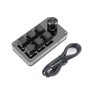 USB personnalisé Mini clavier Macro 3/6 clé 1 bouton raccourci copier et coller rvb Bluetooth mécanique clavier jeu Hotswap