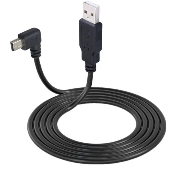Cable de datos USB Un macho a mini USB B 5pin Masculino 90 grados arriba / abajo / izquierda / ángulo recto Adaptador Sync 0.25m 0.5m 1.5m 3m 5m 5m 5M