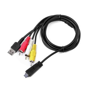 USB Data SYNC + AV A/V TV Kabel Koord Lood voor Sony CyberShot camera DSC-H70 B H70L