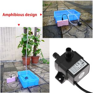 USB DC 5V Dubbele Aquarium Borstelloze waterpomp voor vislucht Tank Zuurstof Fountains Pond Gardens Wateroliepompen