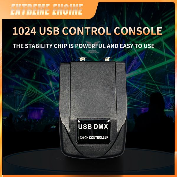 USB duo DMX Interface 1024 canaux Console logicielle contrôleur d'éclairage de scène ordinateur système Windows Compatible clé USB
