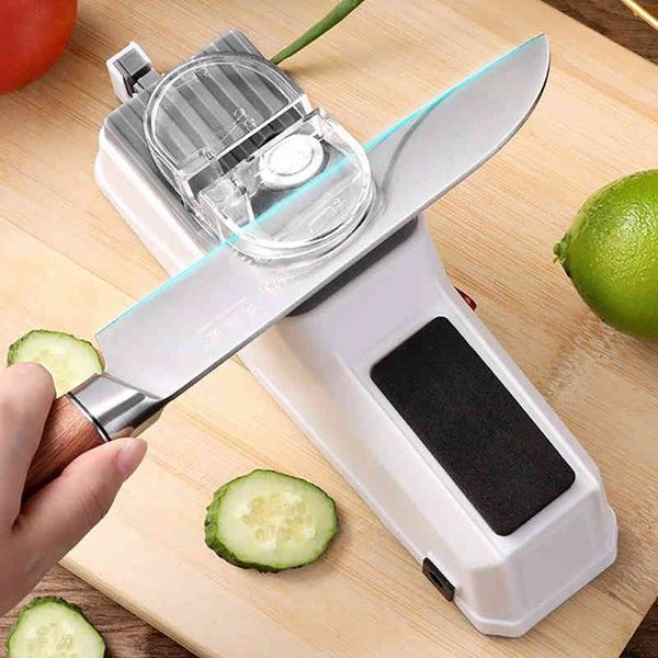 Cuchillo eléctrico USB, piedra de afilar automática rápida, piedra de afilar, cuchillos de cocina, afilador de molinillo de tijera