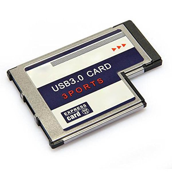 Tarjeta de expansión USB Expresscard 3 puertos USB3.0 Expresscards 34 54 mm Adaptador de tarjetas de expansión Tarjetas de interfaz de computadora, controladores